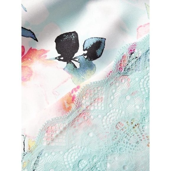 In Bloom Eloise Floral Lace-Trim satiny Robe‎ Size XL RefI014 - Picture 15 of 15